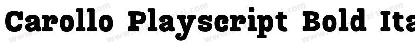 Carollo Playscript Bold ItalicVersi字体转换